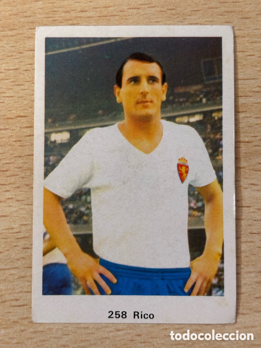 Football Stickers: # 258 Rico Real Zaragoza Campeonato Nacional de Liga 1973 Ruiz Romero sin pegar