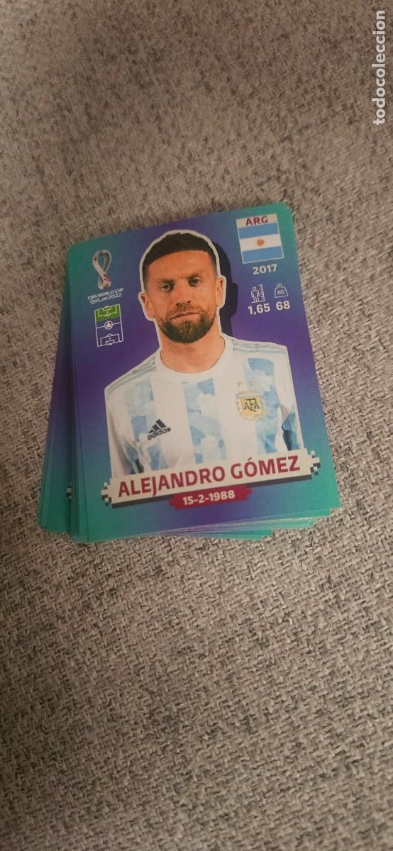 Figurine di Calcio: 17 gomez Argentina l mundial world cup quatar qatar mundial quatar catar 2022 22 sin pegar