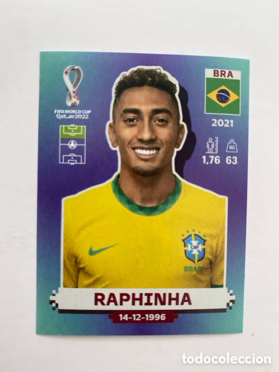 Cromos de Futebol: RAPHINHA BRA 18 Brasil panini 22 mundial FIFA WORLD CUP QATAR 2022