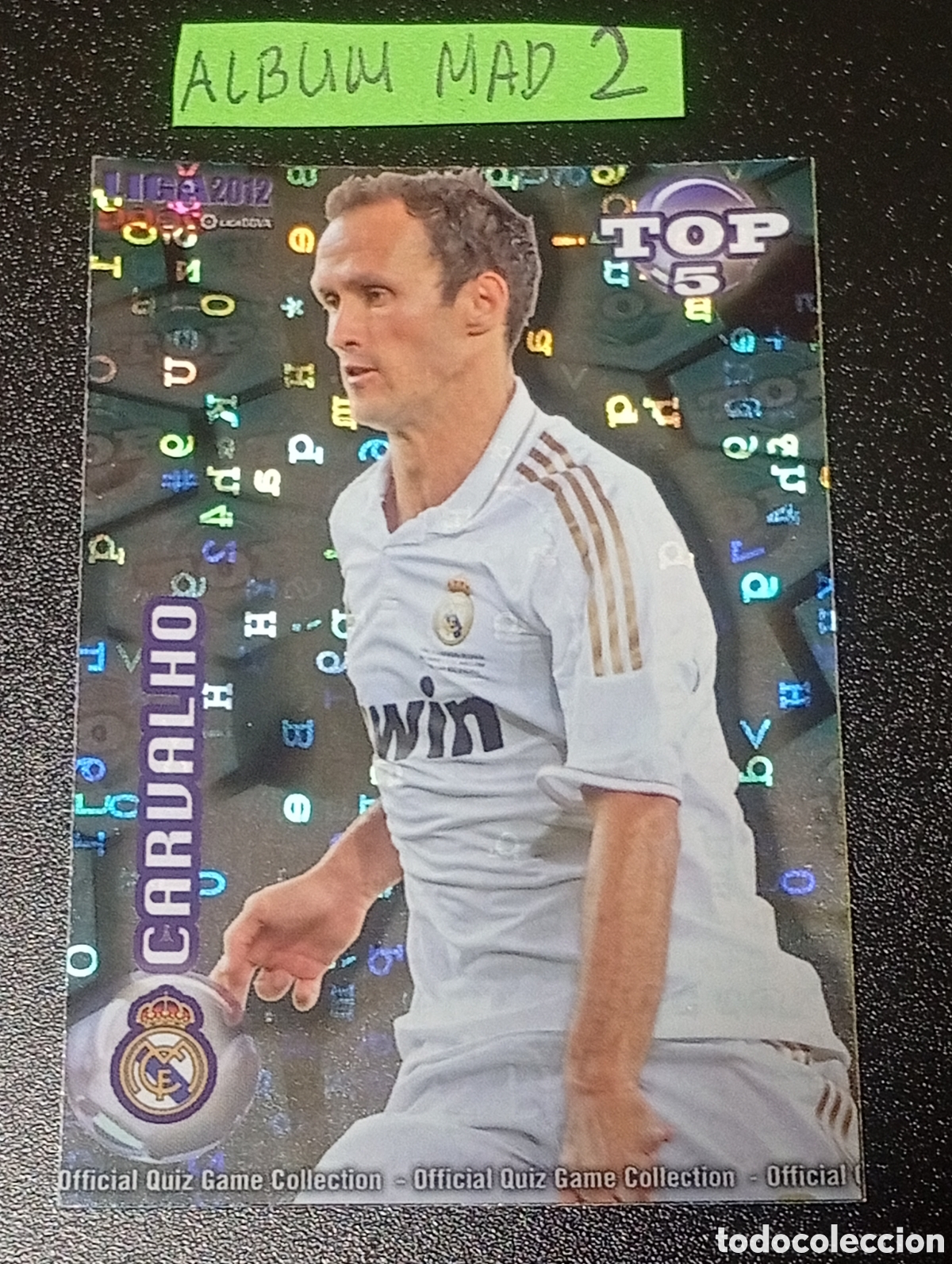 Cromos de F&uacute;tbol: 569 brillo letras CARVALHO REAL MADRID MUNDICROMO 2011 2012 11 12 CROMOS CARDS PANINI MEGACRACKS TOP