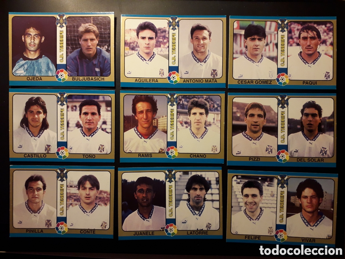 Cromos de Futebol: 9 CROMOS TENERIFE F&Uacute;TBOL TOTAL MUNDICROMO MC 94 95 1995 EQUIPO COMPLETO PEDIDO M&Iacute;NIMO 3&euro;.