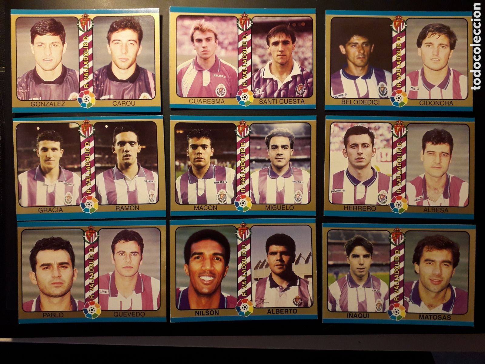 Cromos de Futebol: 9 CROMOS VALLADOLID F&Uacute;TBOL TOTAL MUNDICROMO MC 94 95 1995 EQUIPO COMPLETO PEDIDO M&Iacute;NIMO 3&euro;