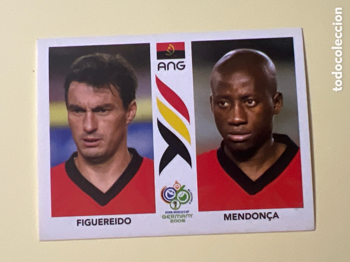 Fu&szlig;ball-Sticker: C5584. MUNDIAL ALEMANIA 2006 PANINI N&ordm; 307 FIGUEREIDO-MENDON&Ccedil;A ANGOLA - GERMANY 06 &ndash; SIN PEGAR