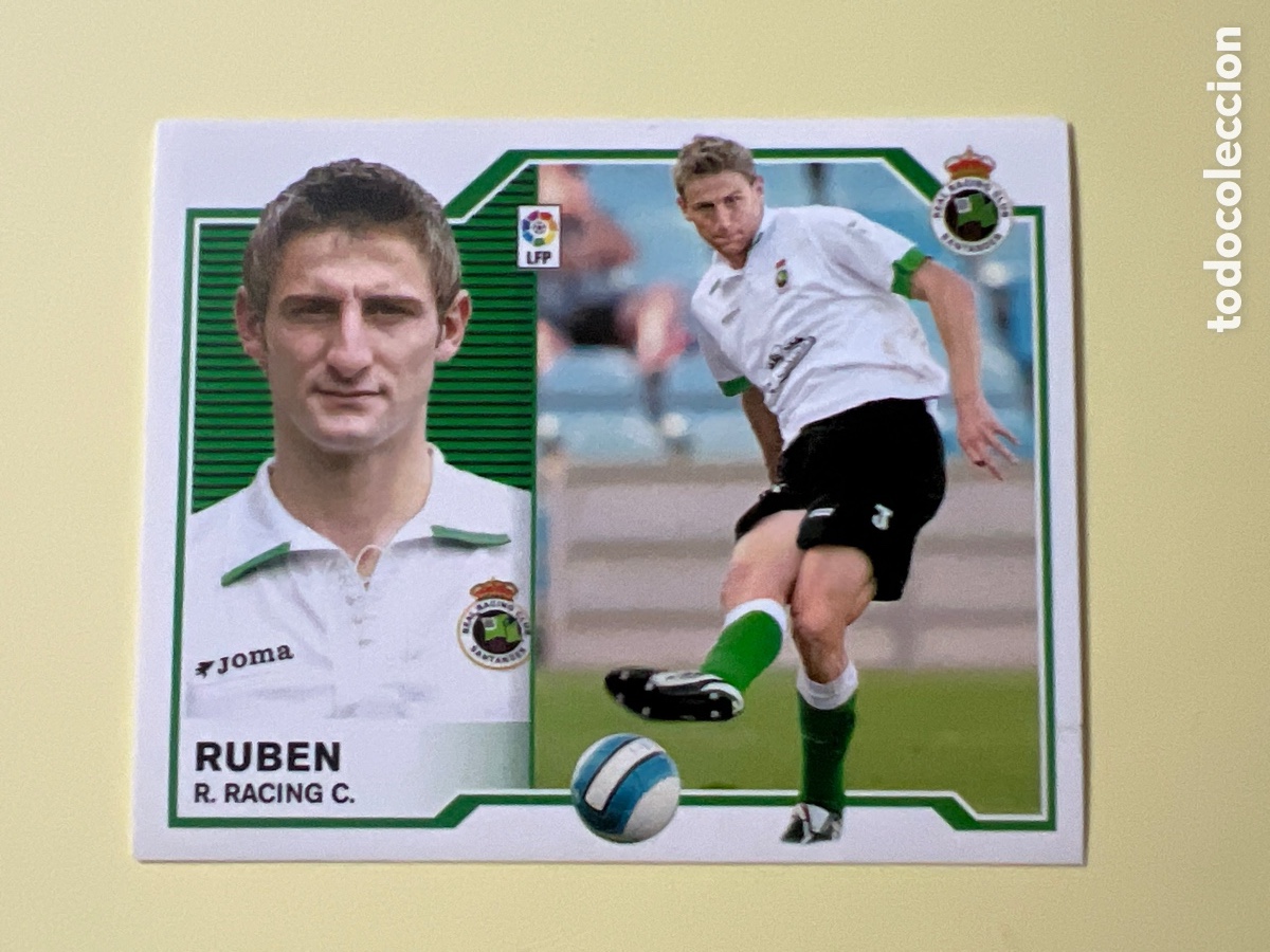 Fu&szlig;ball-Sticker: C454. Rub&eacute;n R Racing C Liga Este 07 08