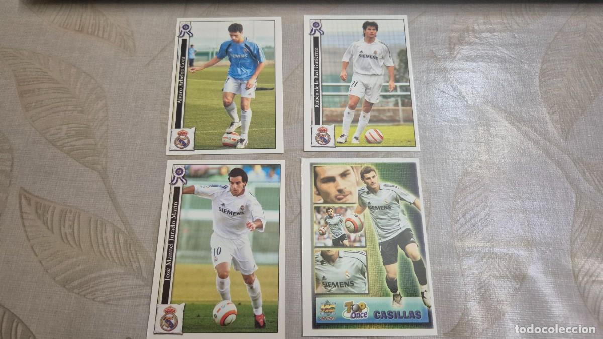 Cromos de F&uacute;tbol: MUNDICROMO 2005 2006 LAS FICHAS DE LA LIGA 2006 EQUIPO REAL MADRID N&ordm; 994, 1002, 1006, 1099