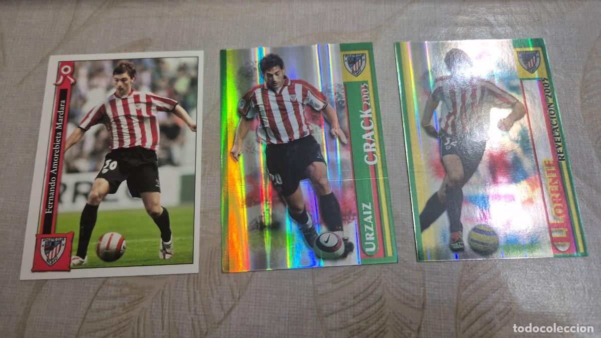 Cromos de f&uacute;tbol: MUNDICROMO 2005 2006 LAS FICHAS DE LA LIGA 2006 EQUIPO ATH. DE BILBAO N&ordm; 620 +, 241 Y 242 RAYAS