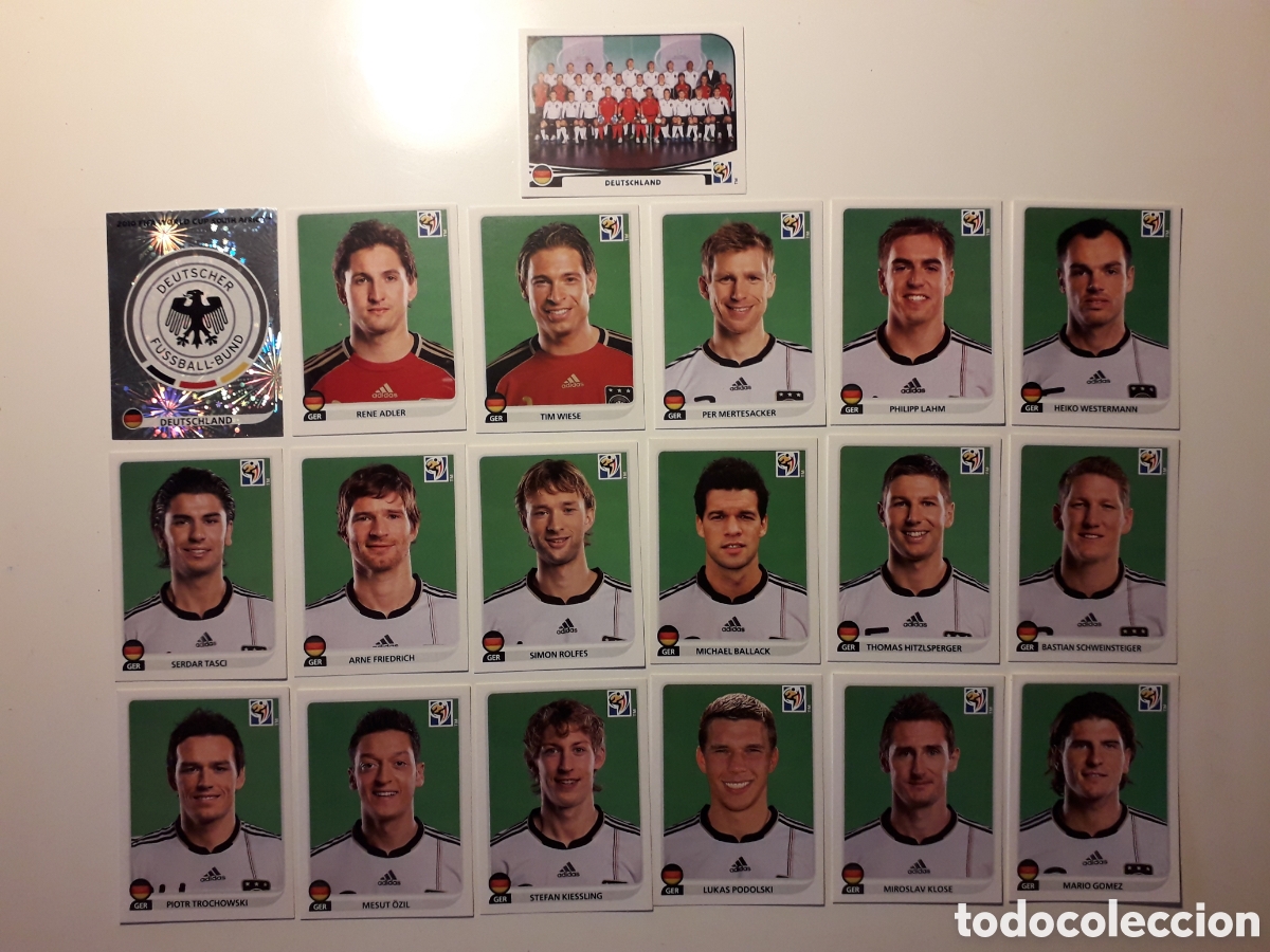 Figurine di Calcio: 19 CROMOS ALEMANIA EQUIPO B&Aacute;SICO COMPLETO, MUNDIAL SUD&Aacute;FRICA 2010 PANINI, PEDIDO M&Iacute;NIMO 3&euro;