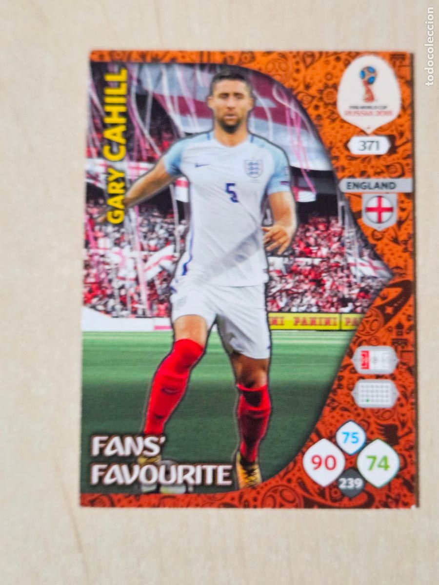 Cromos de Futebol: N&ordm; 371 GARY CAHILL - FANS FAVOURITE - ADRENALYN XL MUNDIAL 2018 RUSIA - FICHA