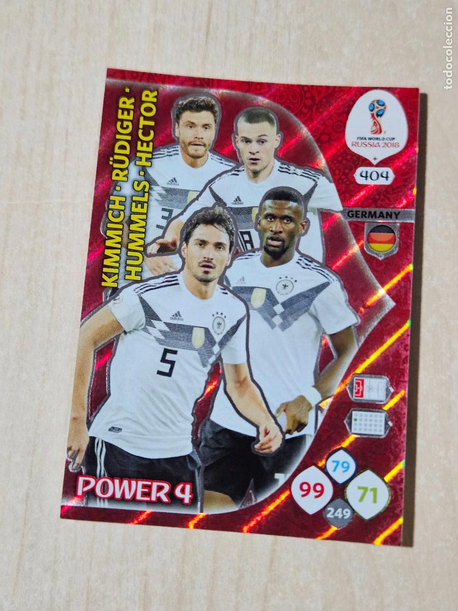 Football Stickers: N&ordm; 404 ALEMANIA - POWER 4 - ADRENALYN XL MUNDIAL 2018 RUSIA - FICHA