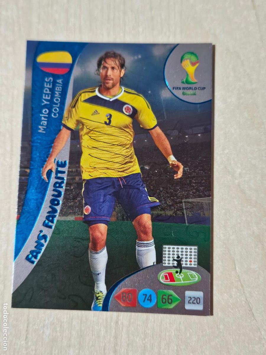 Football Stickers: N&ordm; 331 MARIO YEPES - FANS FAVOURITE - ADRENALYN XL MUNDIAL 2014 BRASIL - FICHA