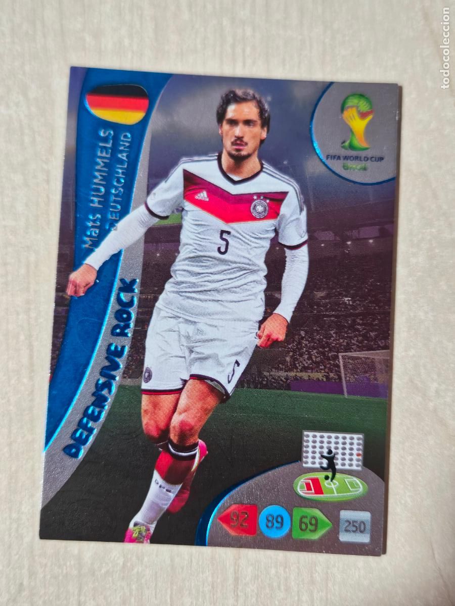 Fu&szlig;ball-Sticker: N&ordm; 367 HUMMELS - DEFENSIVE ROCK - ADRENALYN XL MUNDIAL 2014 BRASIL - FICHA