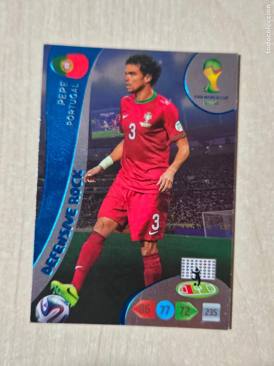 Fu&szlig;ball-Sticker: N&ordm; 376 PEPE - DEFENSIVE ROCK - ADRENALYN XL MUNDIAL 2014 BRASIL - FICHA