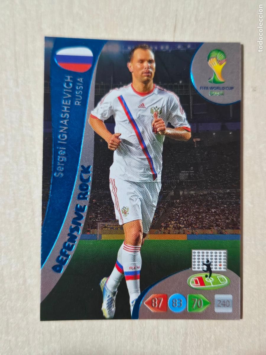 Fu&szlig;ball-Sticker: N&ordm; 377 IGNASHEVICH - DEFENSIVE ROCK - ADRENALYN XL MUNDIAL 2014 BRASIL - FICHA