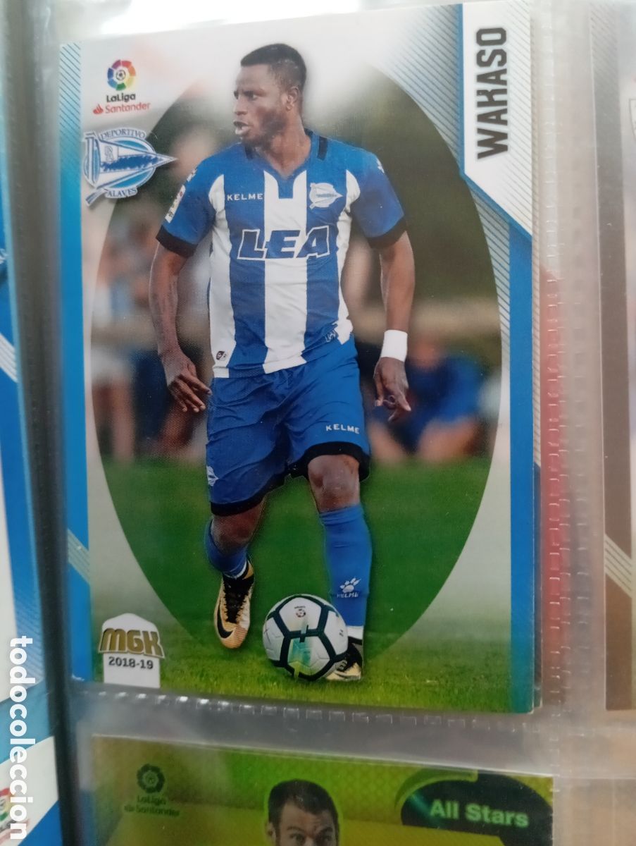 Fu&szlig;ball-Sticker: Wakaso Alaves Cromo ficha de futbol Megacracks 2018-2019 MGK 18-19. Liga Espa&ntilde;ola 18-19