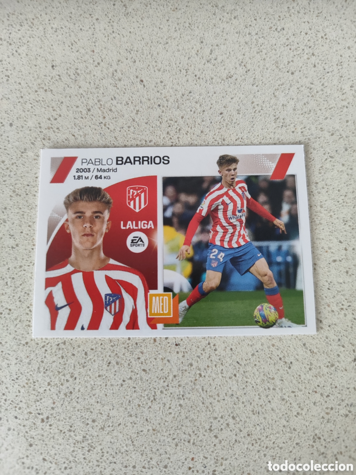 Figurine di Calcio: CROMO BARRIOS ATL&Eacute;TICO DE MADRID N&Uacute;MERO 15B. LIGA ESTE 23/24.