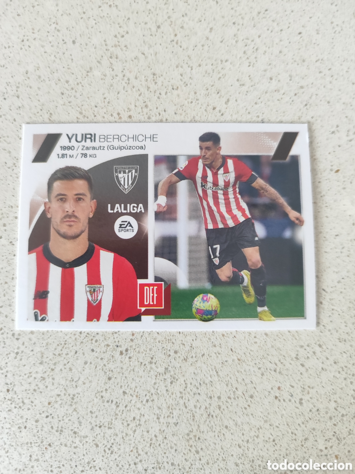 Football Stickers: CROMO YURI ATHLETIC CLUB DE BILBAO N&Uacute;MERO 10. LIGA ESTE 23/24.