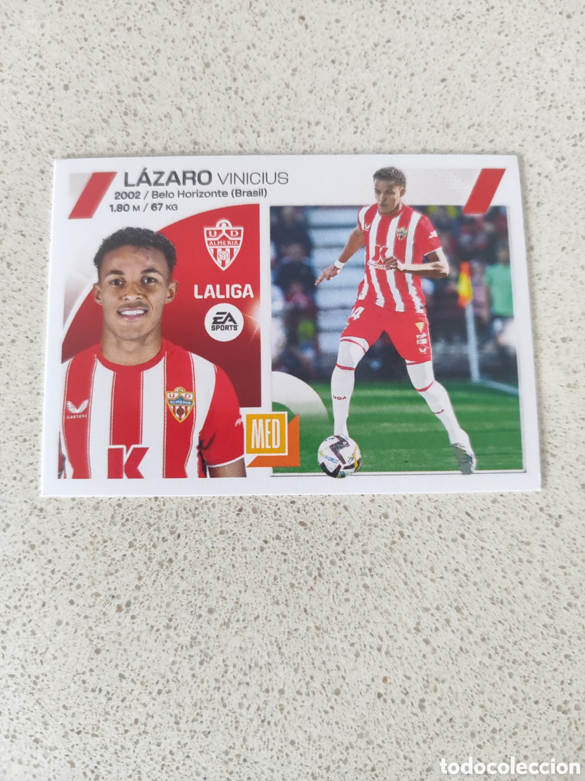 Fu&szlig;ball-Sticker: CROMO L&Aacute;ZARO ALMER&Iacute;A N&Uacute;MERO 15. LIGA ESTE 23/24.