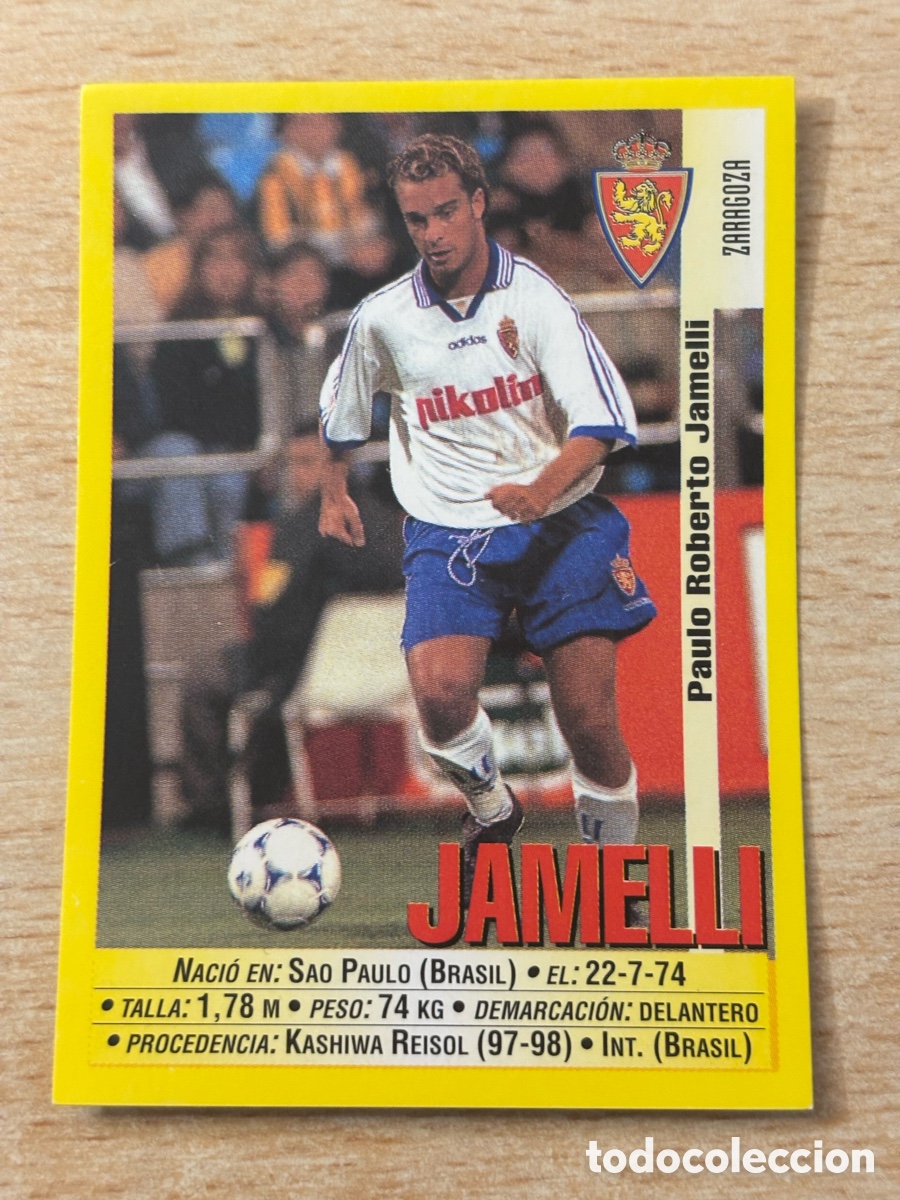 Cromos de f&uacute;tbol: # 168 A Jamelli Coloca Real Zaragoza Panini 99 00 1999 2000 sin pegar