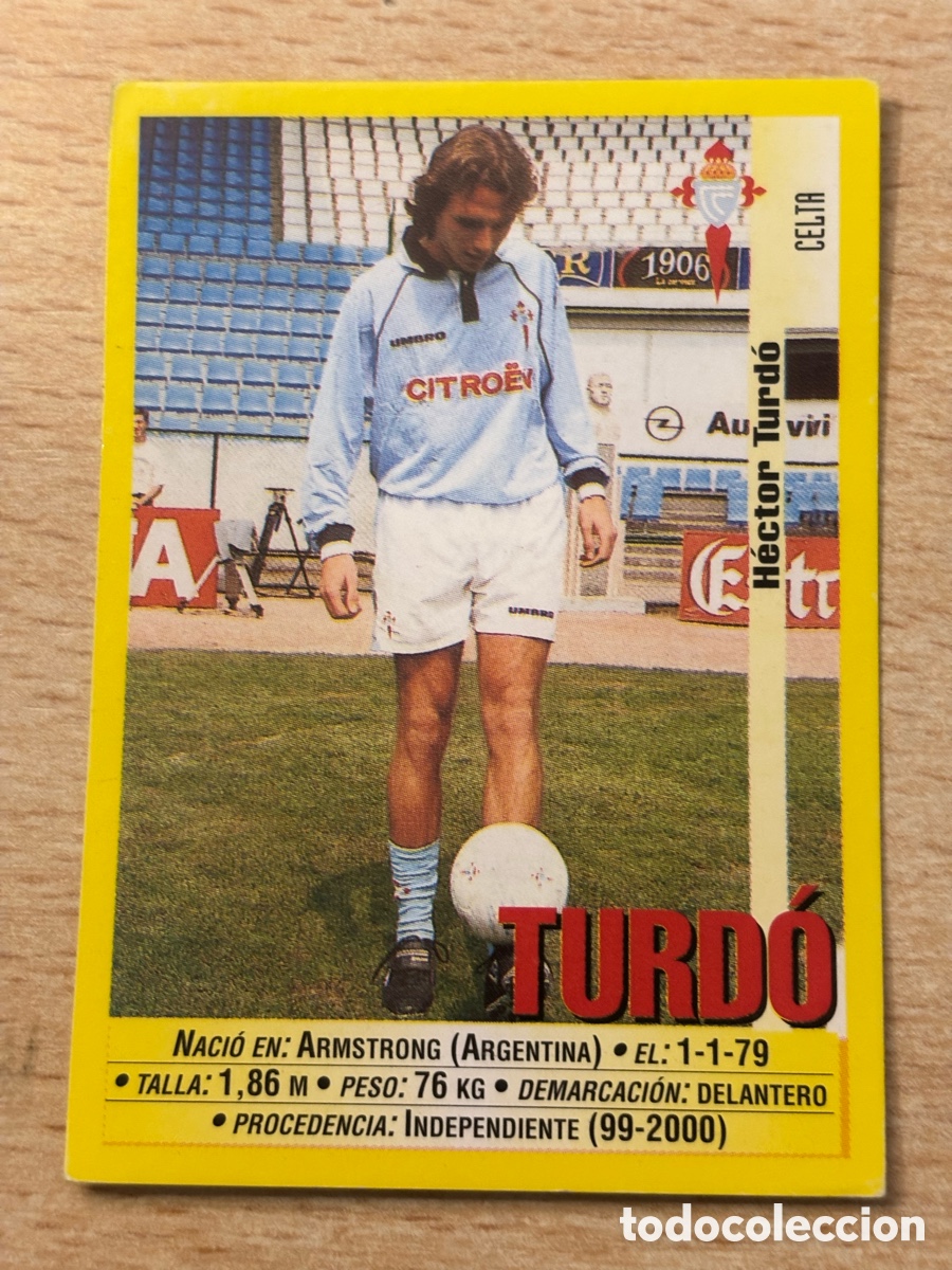 Cromos de F&uacute;tbol: # 94 A Turdo Celta de Vigo Coloca Panini 99 00 1999 2000 sin pegar