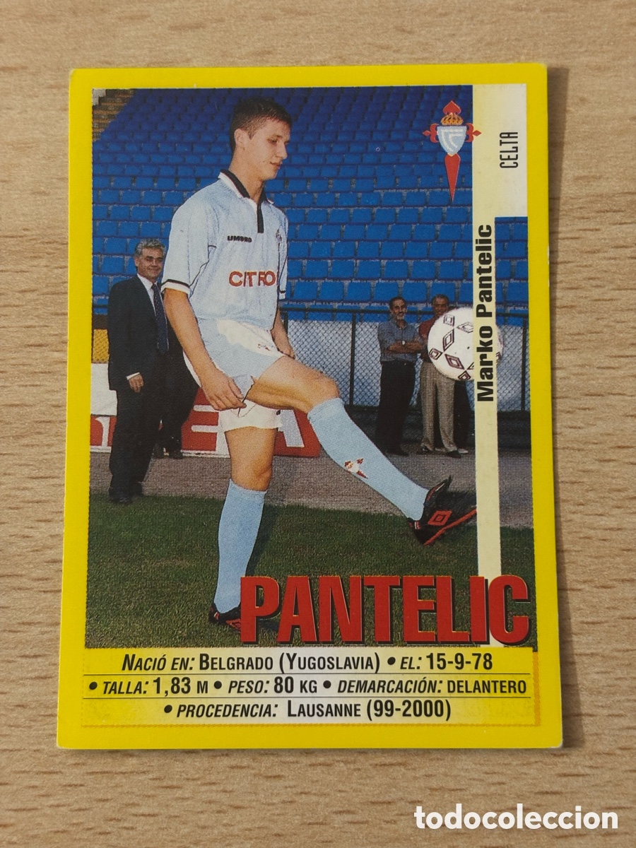 Cromos de F&uacute;tbol: # 91 A Pantelic Celta de Vigo Coloca Panini 99 00 1999 2000 sin pegar