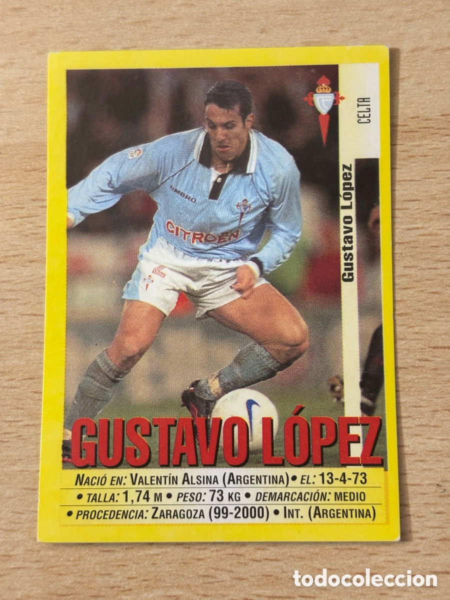Cromos de F&uacute;tbol: # 87 A Gustavo L&oacute;pez Celta de Vigo Coloca Panini 99 00 1999 2000 sin pegar