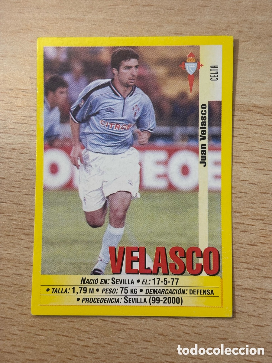 Cromos de F&uacute;tbol: # 80 A Velasco Celta de Vigo Coloca Panini 99 00 1999 2000 sin pegar