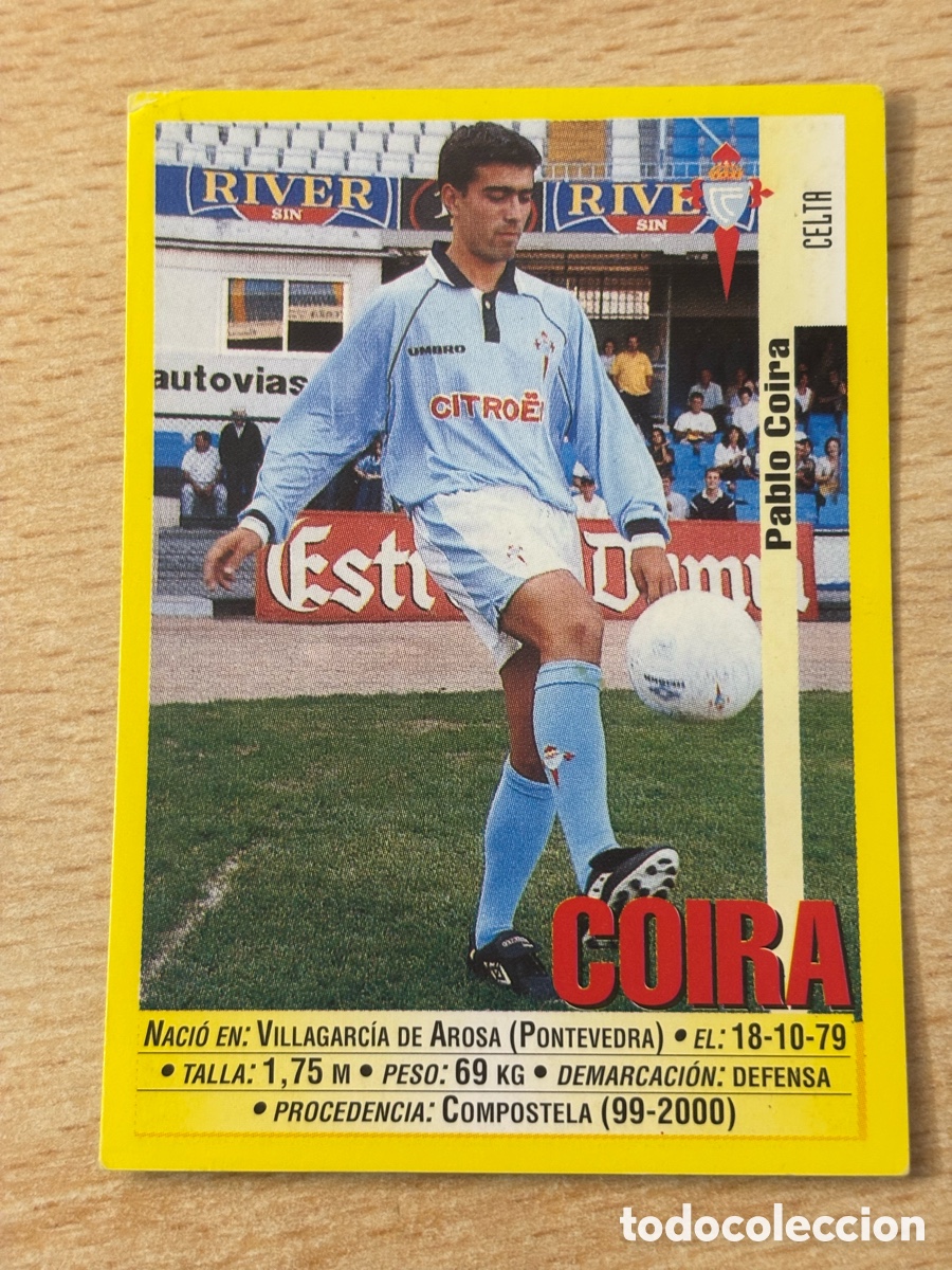 Cromos de F&uacute;tbol: # 79 A Coira Coloca Celta de Vigo Panini 99 00 1999 2000 sin pegar