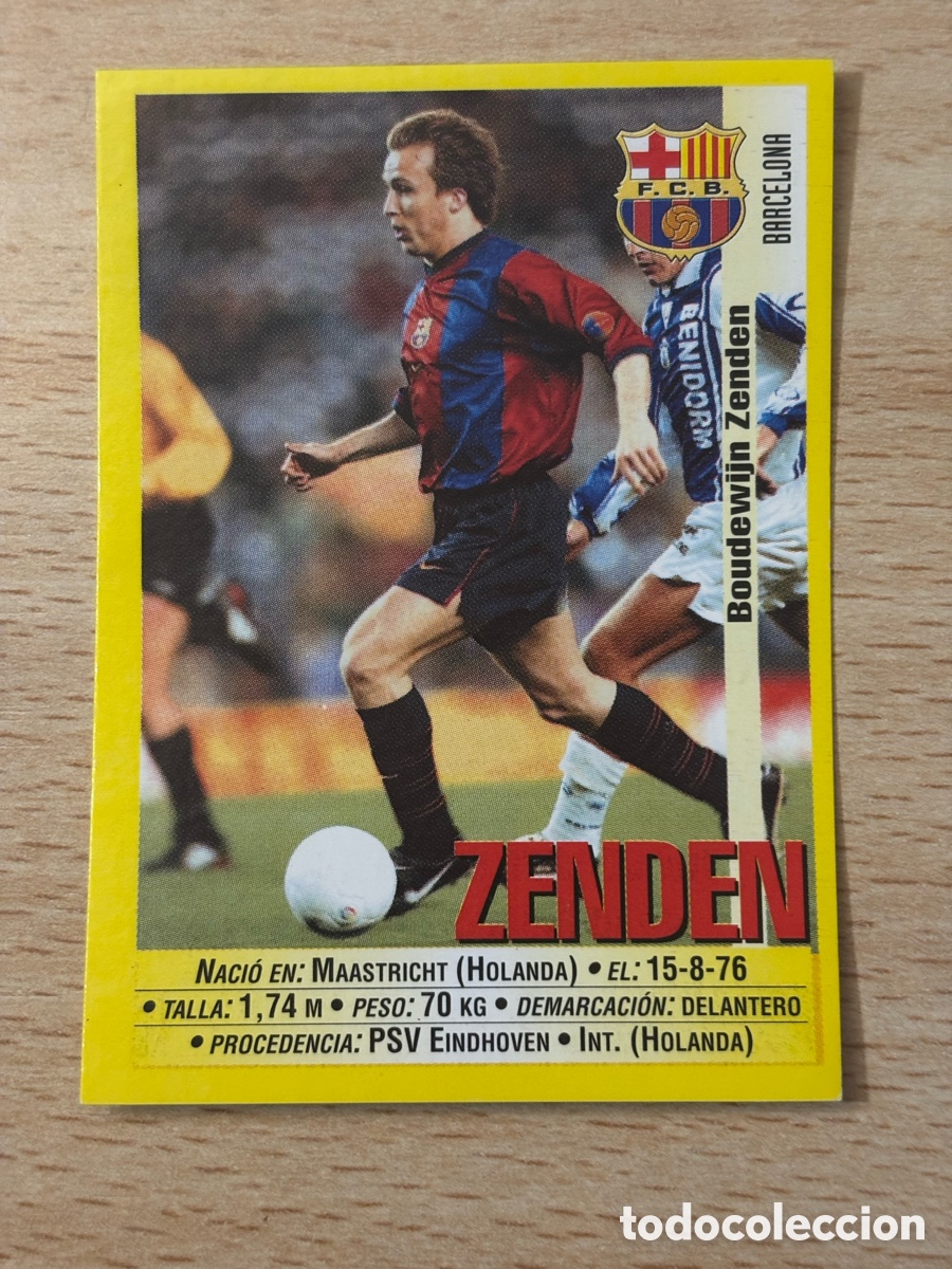 Football Stickers: # 12 A Zenden FC Barcelona Coloca Panini 99 00 1999 2000 sin pegar