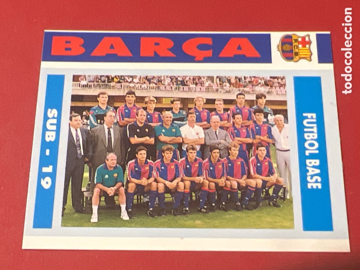 Figurine di Calcio: C4491. CROMO CARD ALBUM BAR&Ccedil;A TEMPORADA 92 93 N&ordm; 19 PLANTILLA SUB-19 CRUYFF