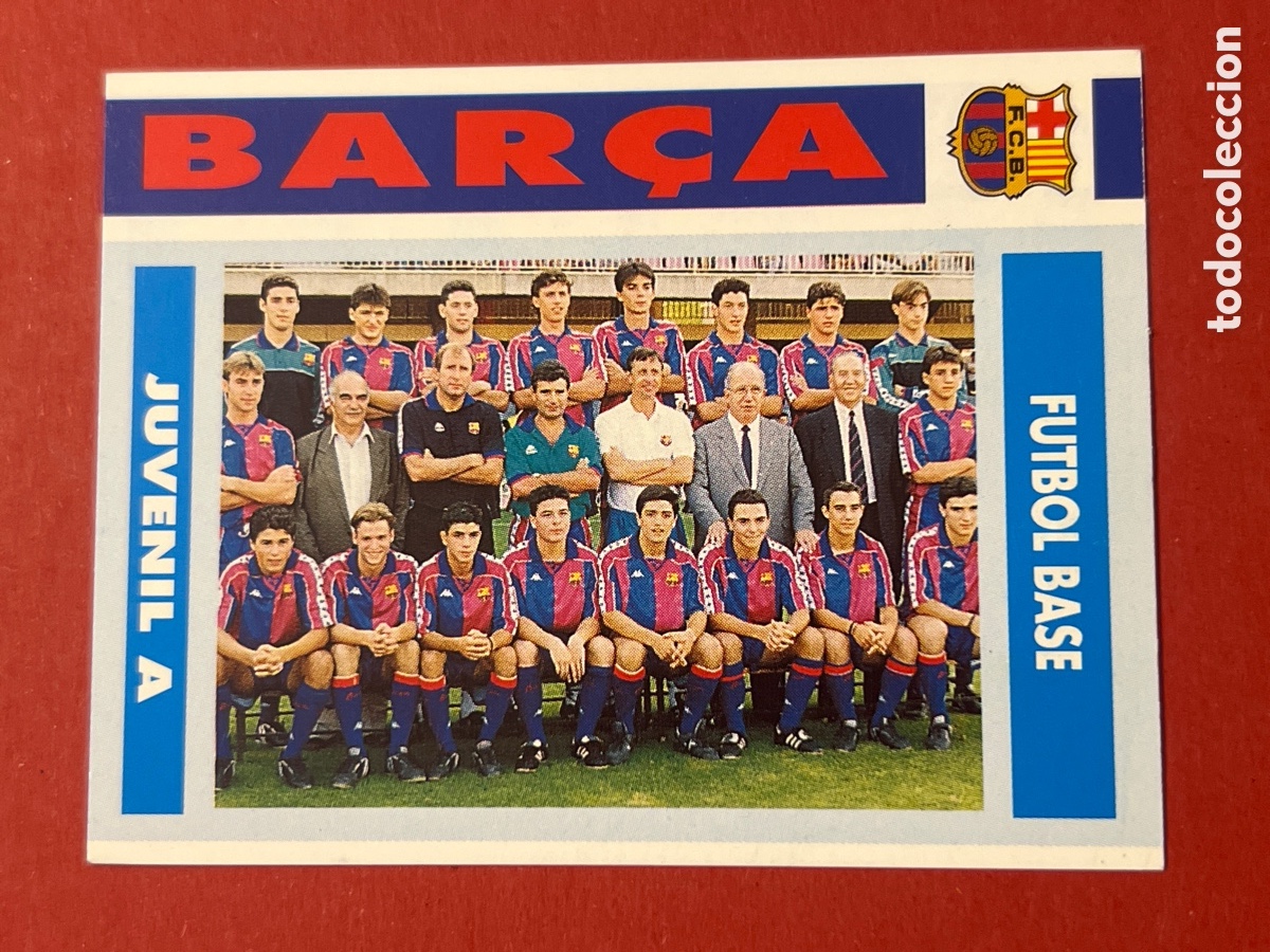 Figurine di Calcio: C4596. CROMO CARD ALBUM BAR&Ccedil;A TEMPORADA 92 93 N&ordm; 20 PLANTILLA JUVENIL A
