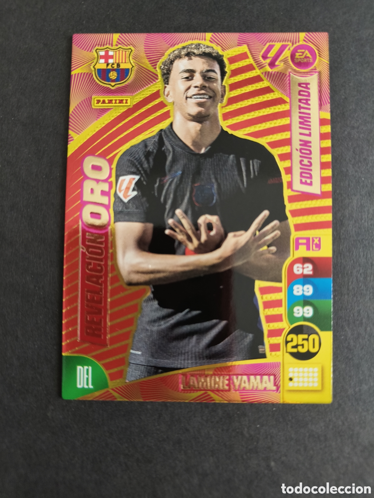 Cromos de F&uacute;tbol: ADRENALYN XL 2024-25 Lamine Yamal REVELACION ORO EDICION LIMITADA
