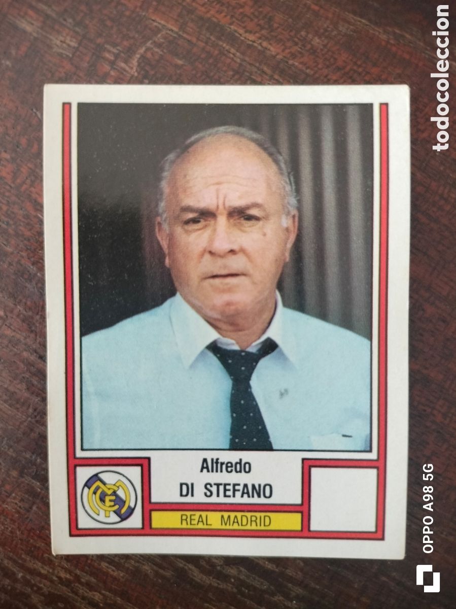 Cromos de F&uacute;tbol: Cromo 184 Alfredo Di Stefano Real Madrid Panini Futbol 83 liga temporada 1982 1983