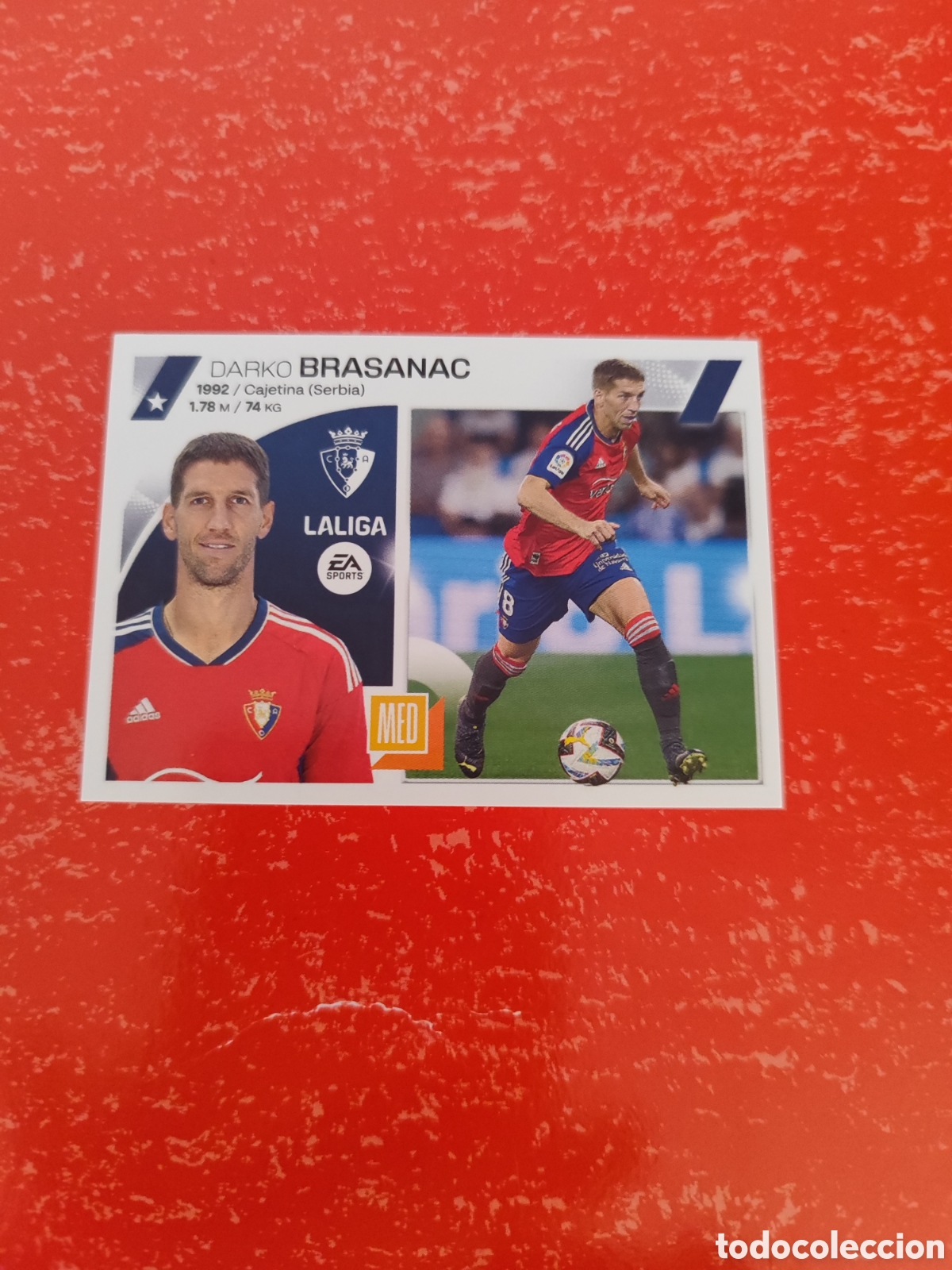 Cromos de Futebol: CROMO BRASANAC OSASUNA N&Uacute;MERO 13A. LIGA ESTE 23/24.