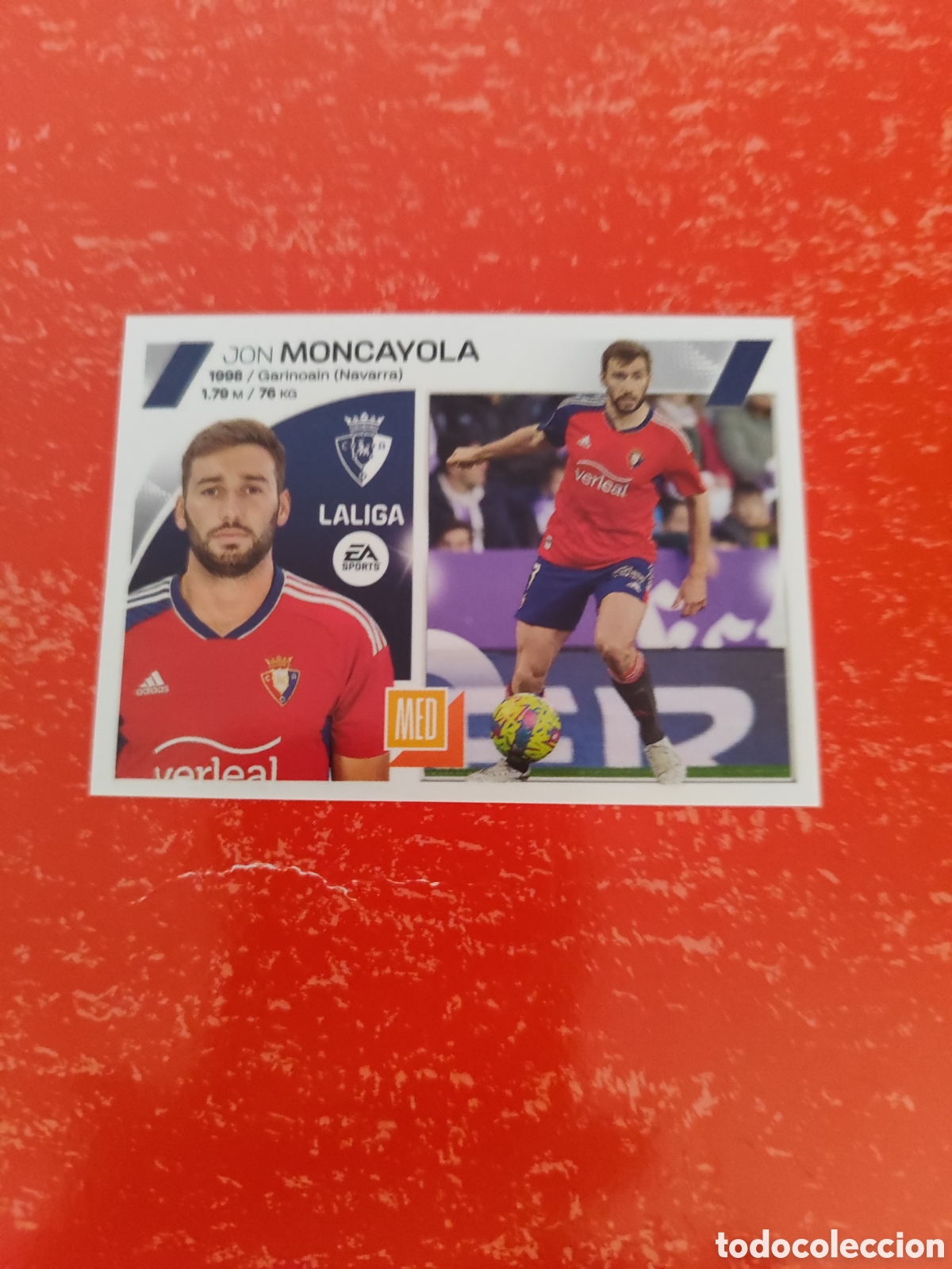 Figurine di Calcio: CROMO MONCAYOLA OSASUNA N&Uacute;MERO 11. LIGA ESTE 23/24.