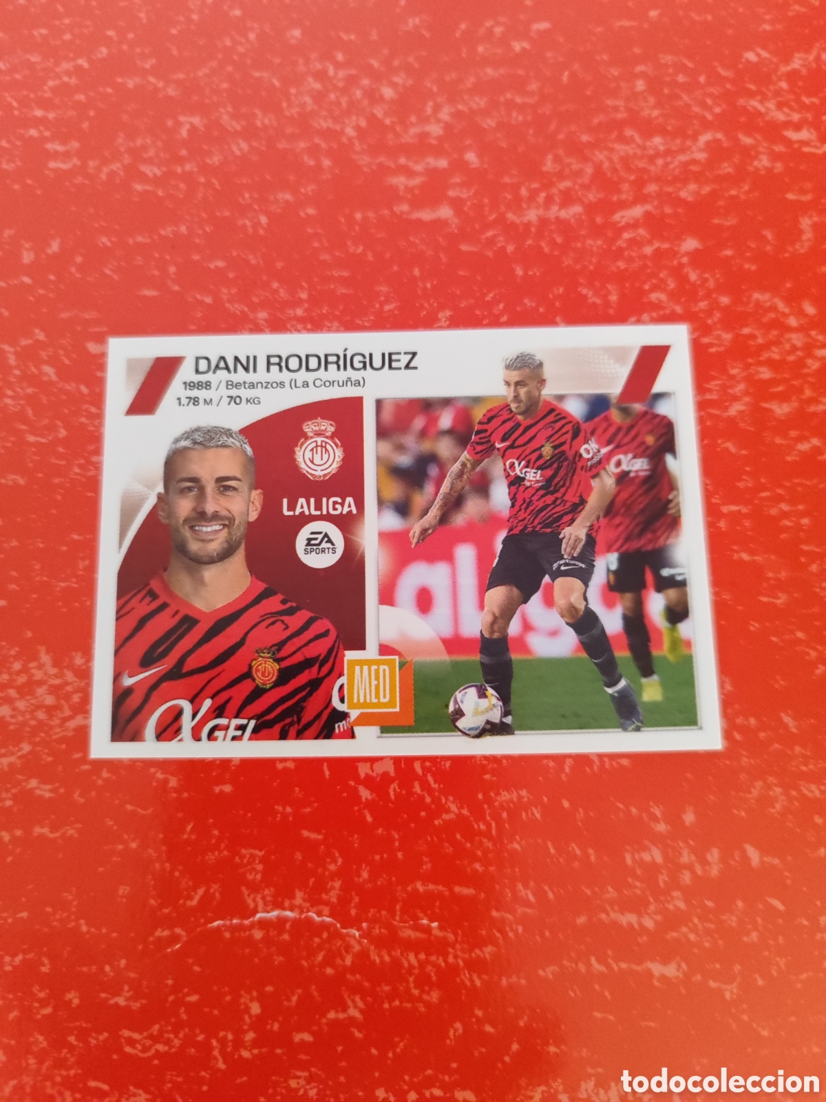 Fu&szlig;ball-Sticker: CROMO DANI RODR&Iacute;GUEZ MALLORCA N&Uacute;MERO 14. LIGA ESTE 23/24.