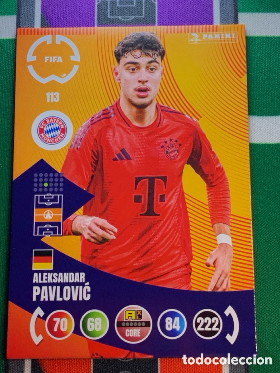 Cromos de Futebol: 113 Aleksandar Pavlovi? FC Bayern M&uuml;nchen Team Mate Adrenalyn FIFA WORLD CUP 2025