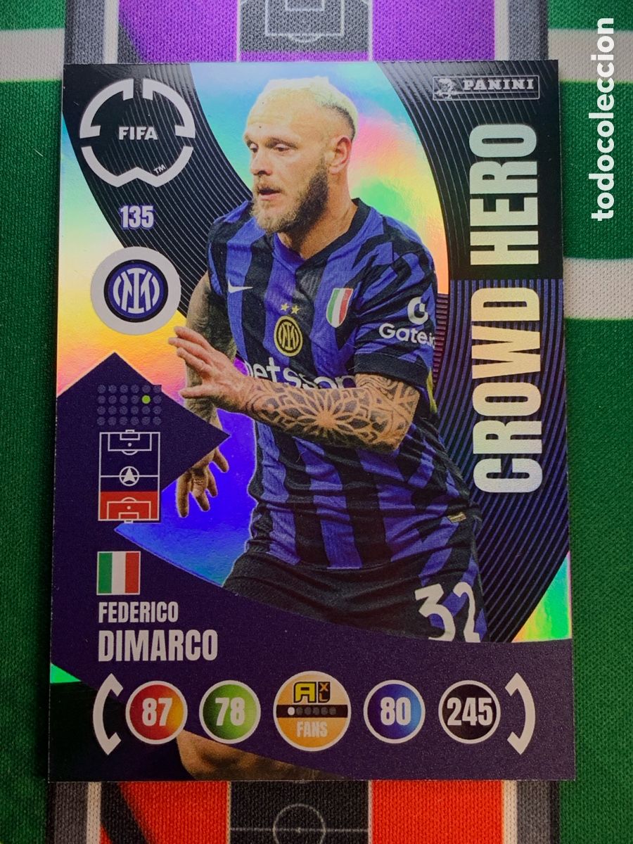 Cromos de Futebol: 135 Federico Dimarco FC Internazionale Milano Crowd Hero Adrenalyn FIFA WORLD CUP 2025
