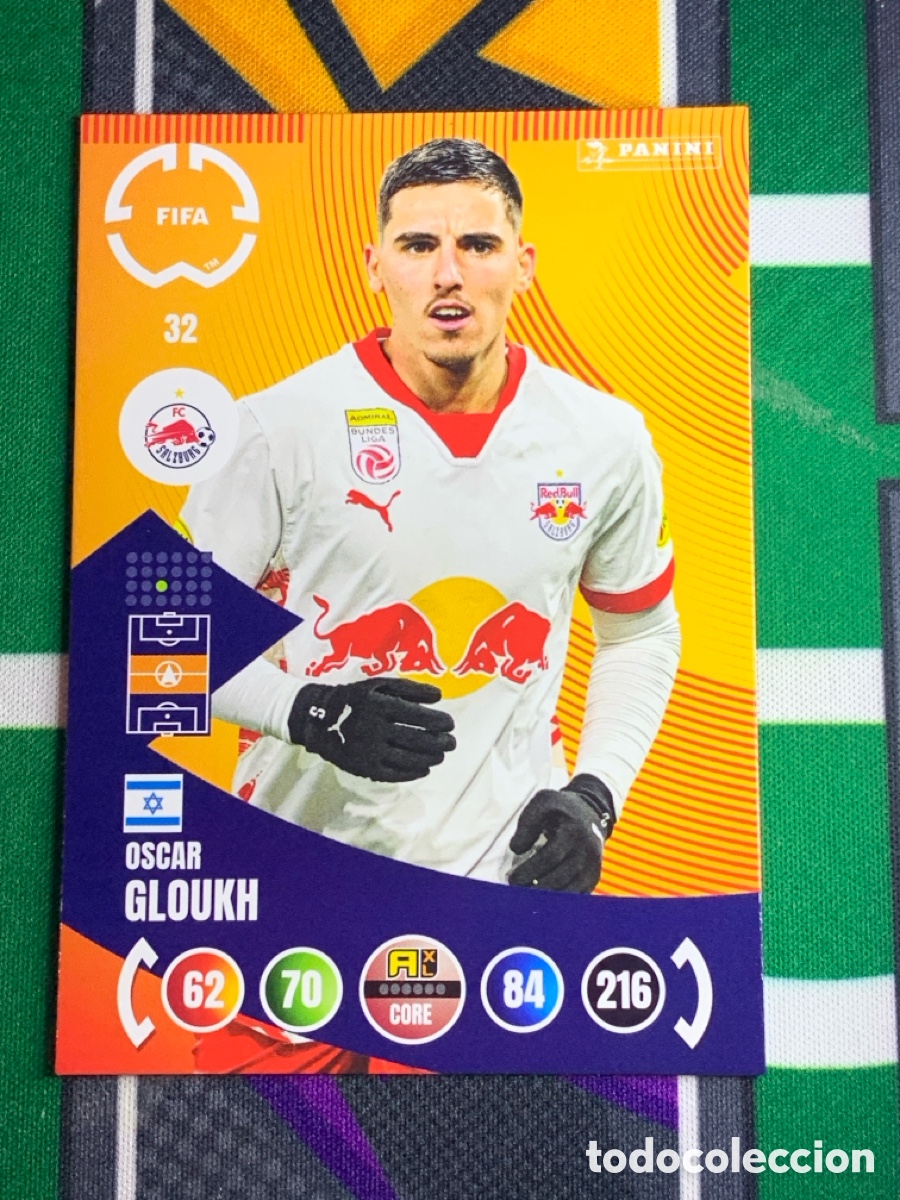 Football Stickers: 32 Oscar Gloukh FC Red Bull Salzburg Team Mate Adrenalyn FIFA WORLD CUP 2025