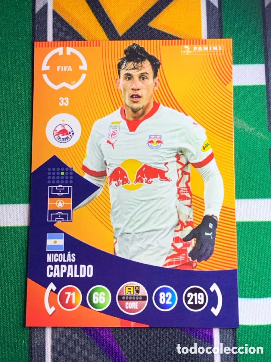 Fu&szlig;ball-Sticker: 33 Nicol&aacute;s Capaldo FC Red Bull Salzburg Team Mate Adrenalyn FIFA WORLD CUP 2025