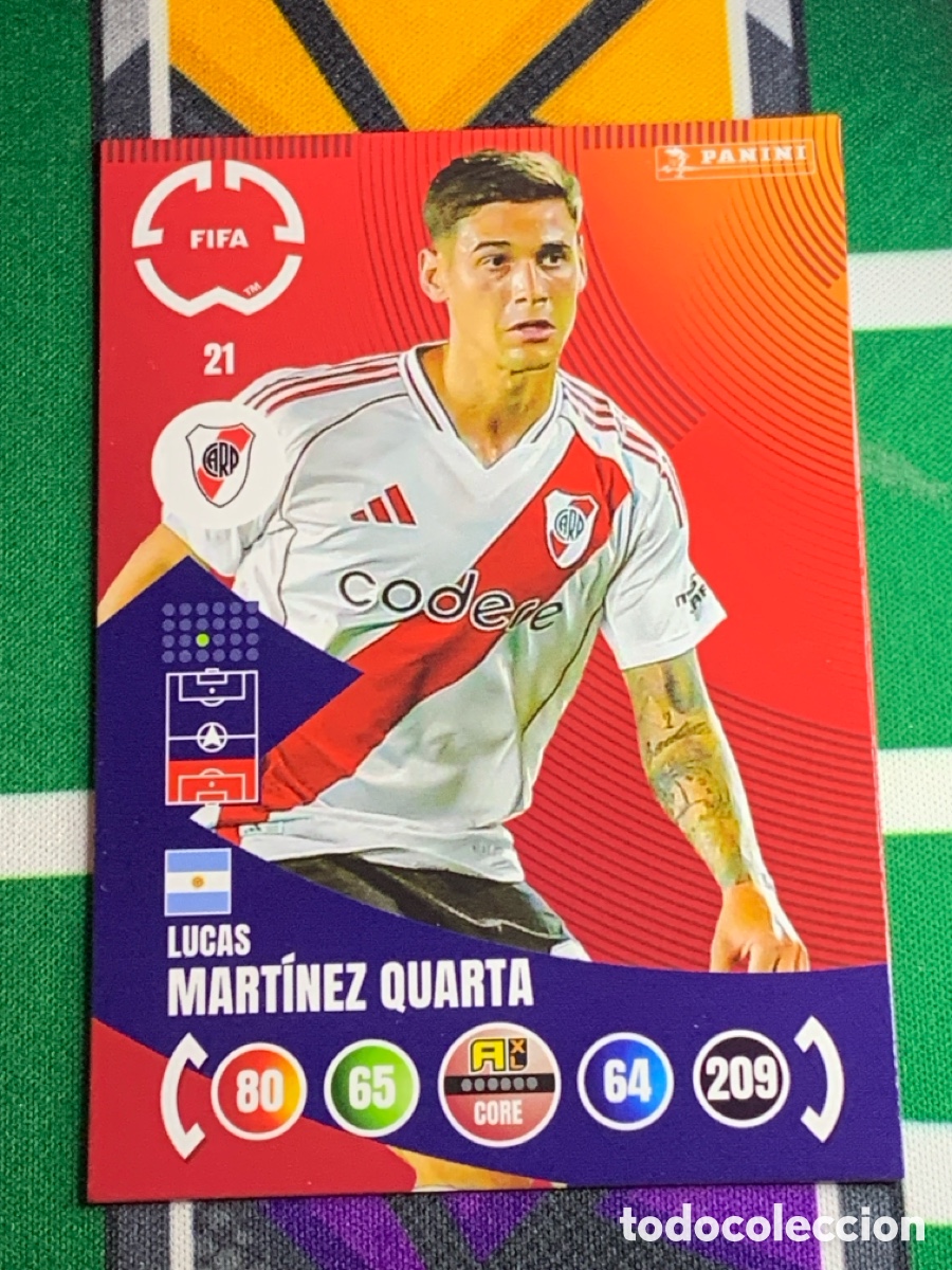 Fu&szlig;ball-Sticker: 21 Lucas Mart&iacute;nez Quarta CA River Plate Team Mate Adrenalyn FIFA WORLD CUP 2025