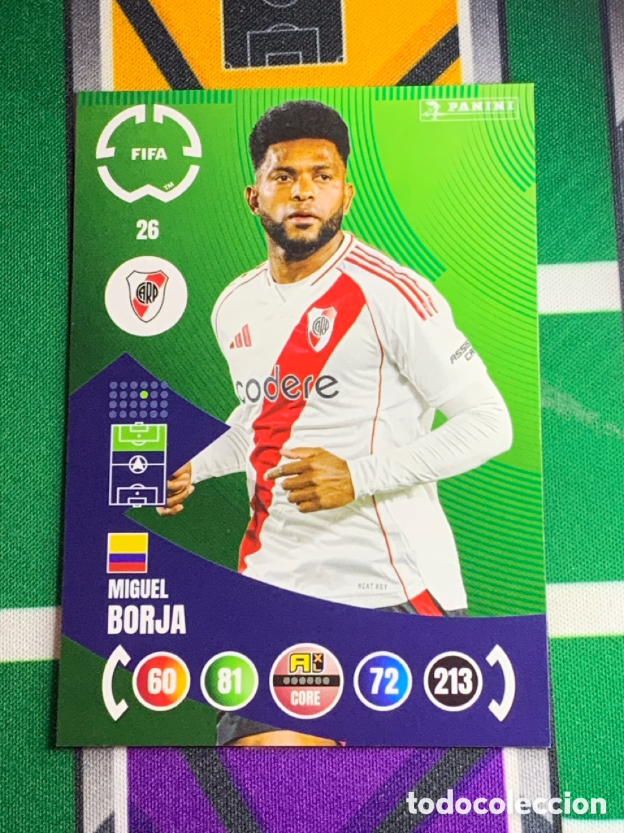 Cromos de f&uacute;tbol: 26 Miguel Borja CA River Plate Team Mate Adrenalyn FIFA WORLD CUP 2025