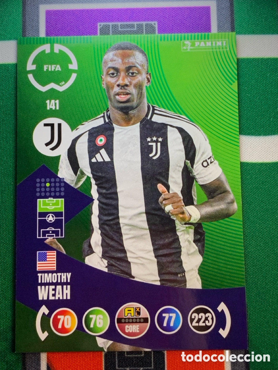 Cromos de Futebol: 141 Timothy Weah Juventus Team Mate Adrenalyn FIFA WORLD CUP 2025