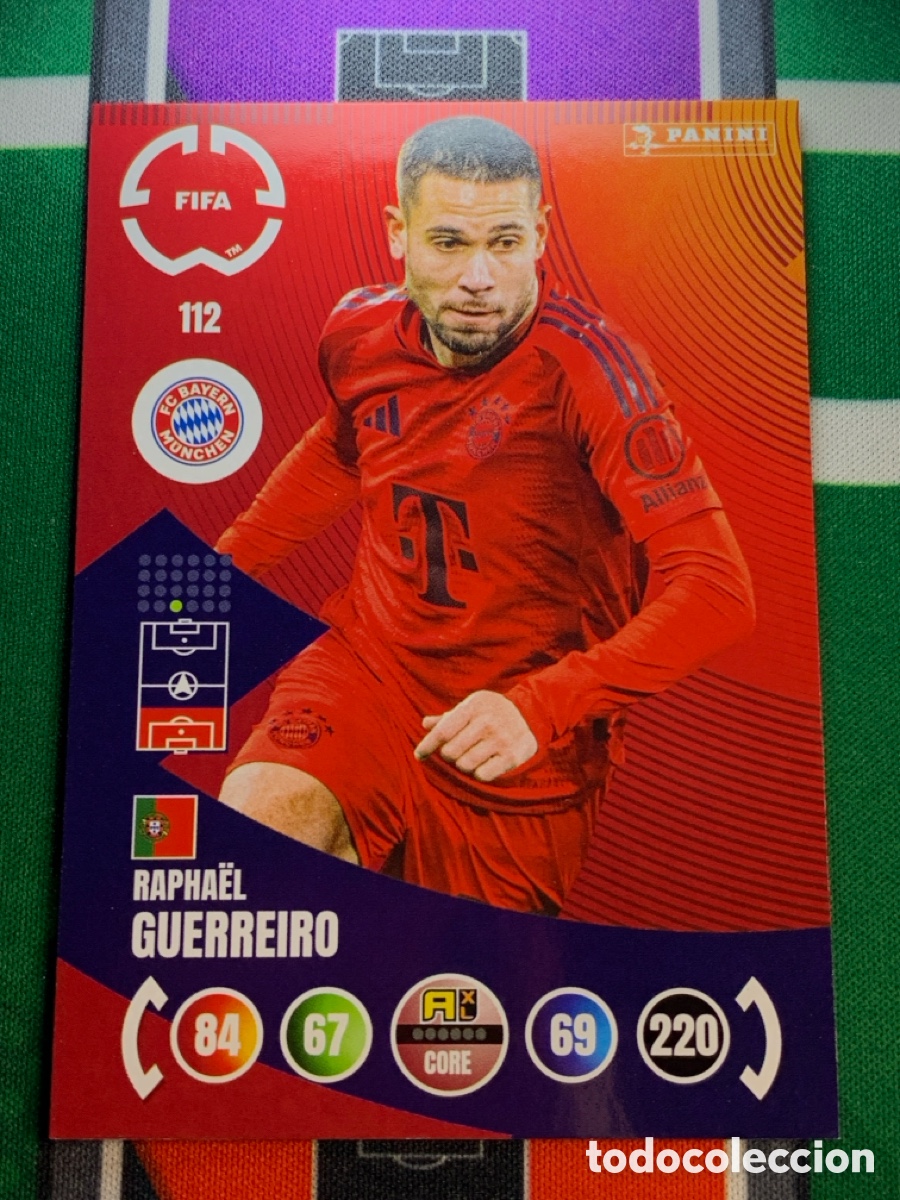 Cromos de Futebol: 112 Rapha&euml;l Guerreiro FC Bayern M&uuml;nchen Team Mate Adrenalyn FIFA WORLD CUP 2025