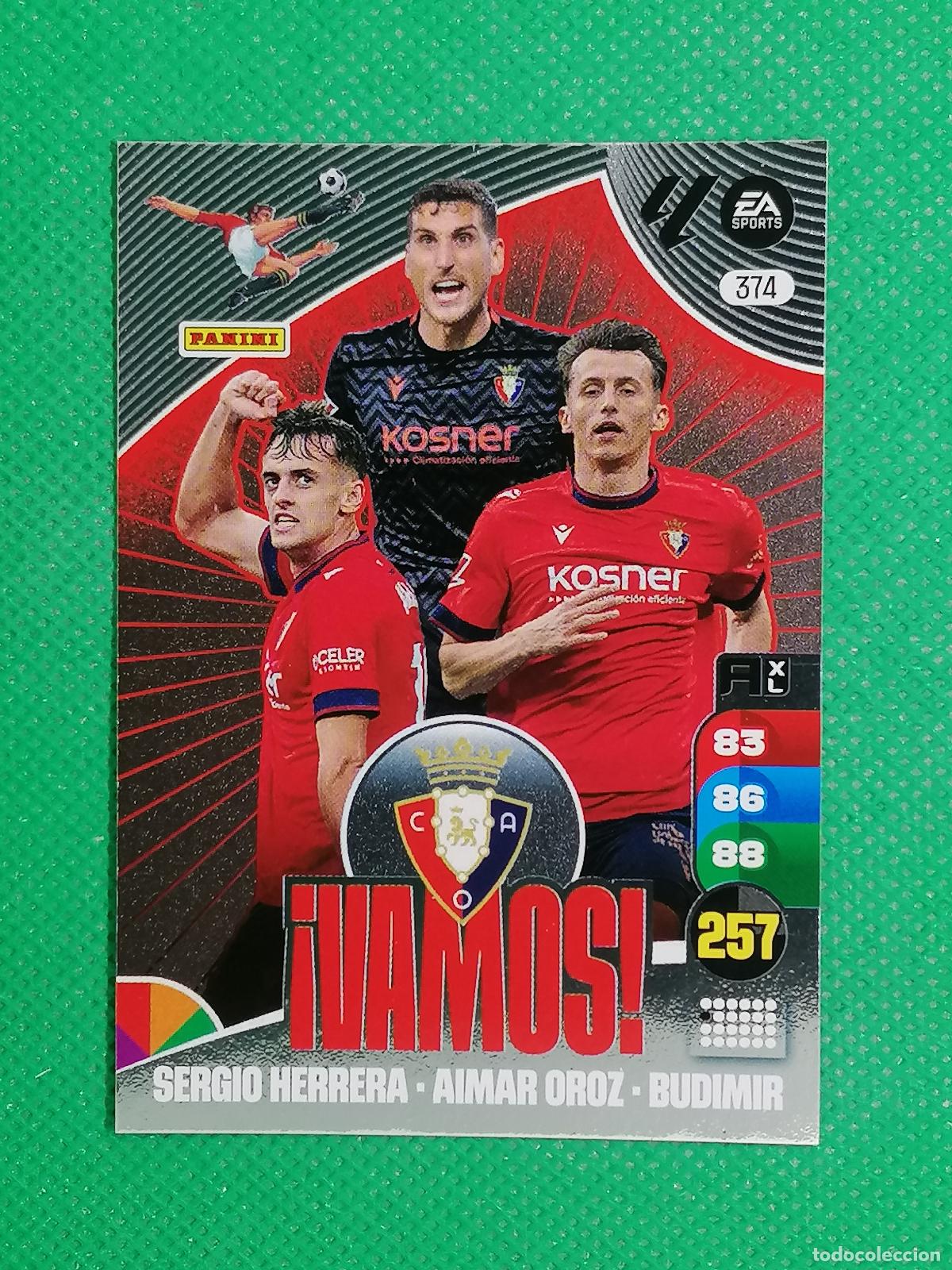 Cromos de f&uacute;tbol: 374 HERRERA OROZ BUDIMIR OSASUNA VAMOS ⚽ PANINI LIGA ADRENALYN XL 2024 2025 24 25 ⚽