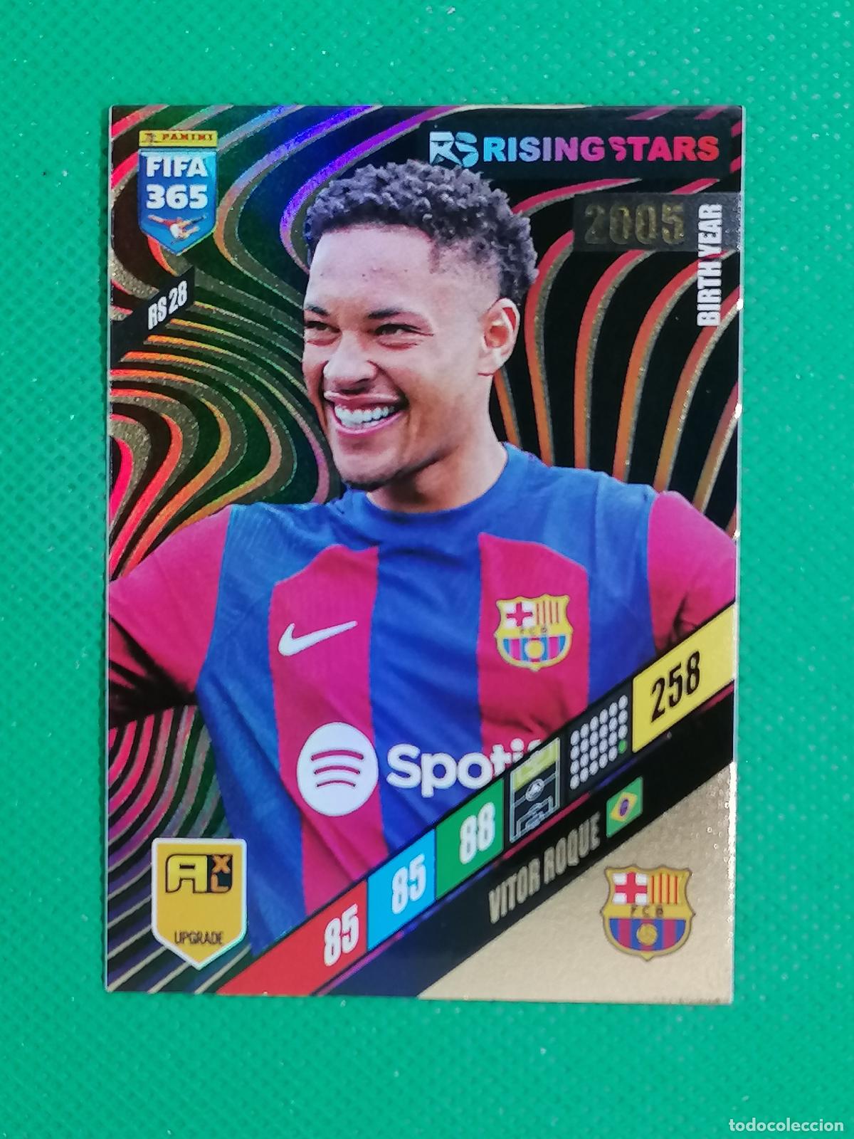 Fu&szlig;ball-Sticker: RS 28 RS28 VITOR ROQUE BARCELONA RISING STAR ⚽ PANINI FIFA 365 2023 2024 23 24 ⚽