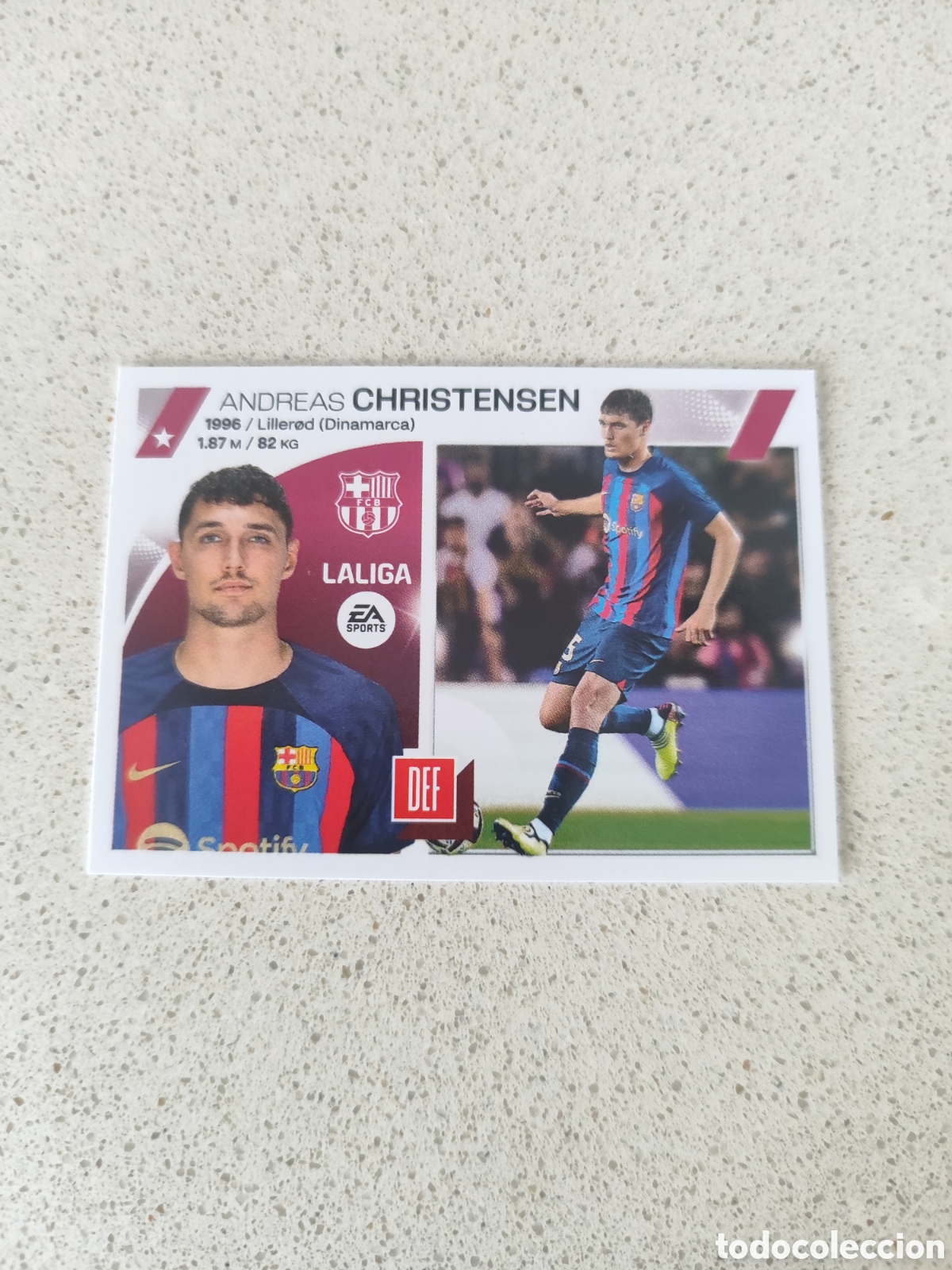 Fu&szlig;ball-Sticker: CROMO CHRISTENSEN FC BARCELONA N&Uacute;MERO 6. LIGA ESTE 23/24.