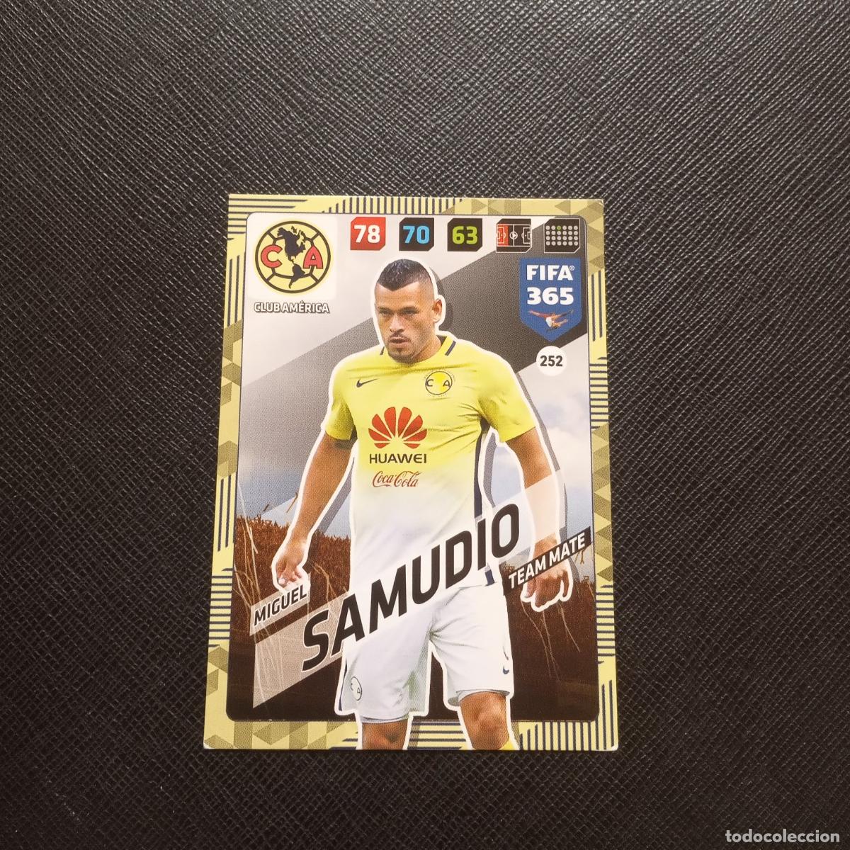 Cromos de F&uacute;tbol: 252 SAMUDIO CLUB AMERICA ADRENALYN FIFA 365 CROMO 17 18 2017 2018 FUTBOL - A192 PG53
