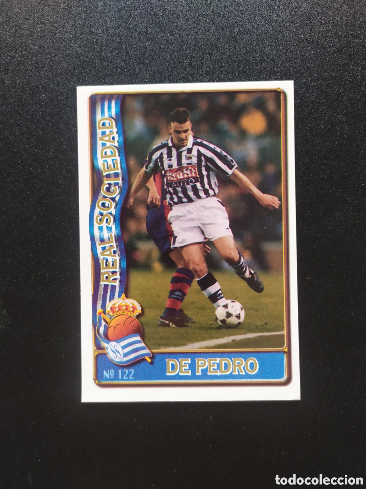 Cromos de Futebol: Mundicromo fichas Liga 1996 1997 96 97 De Pedro corregido n&deg; 122 Real Sociedad