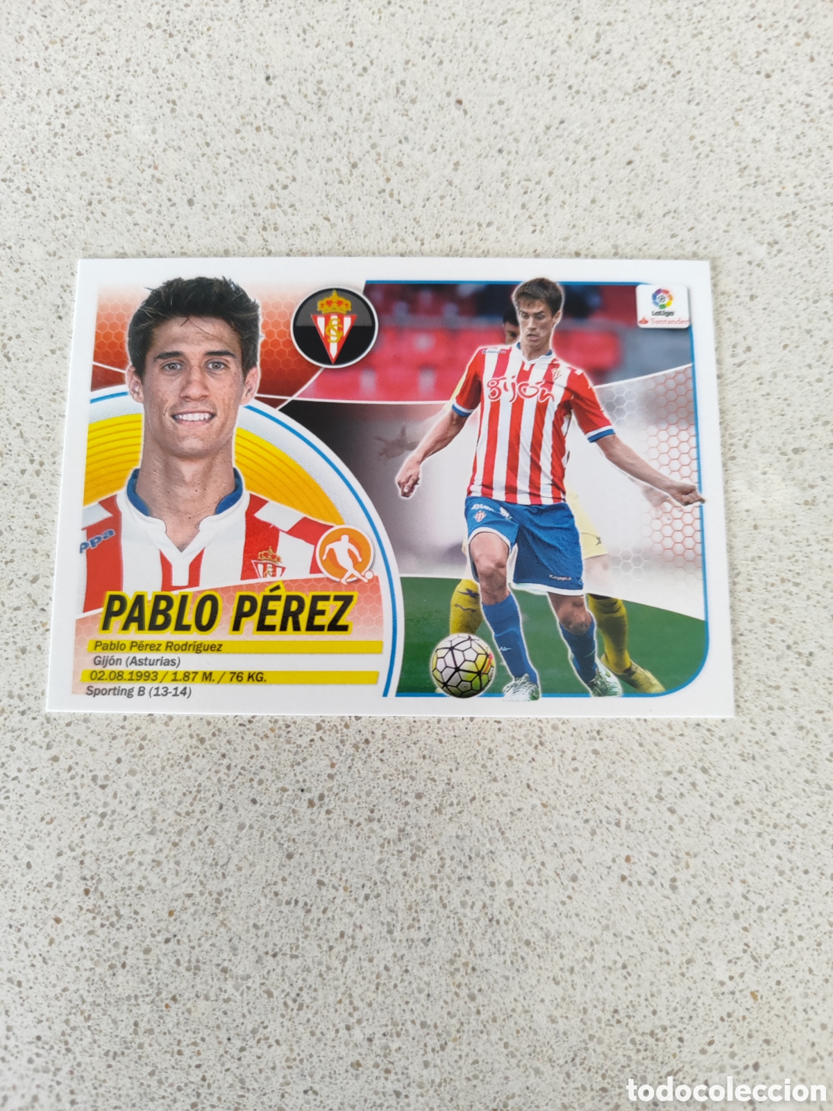 Cromos de Futebol: CROMO PABLO P&Eacute;REZ SPORTING N&Uacute;MERO 12B. LIGA ESTE 16/17.