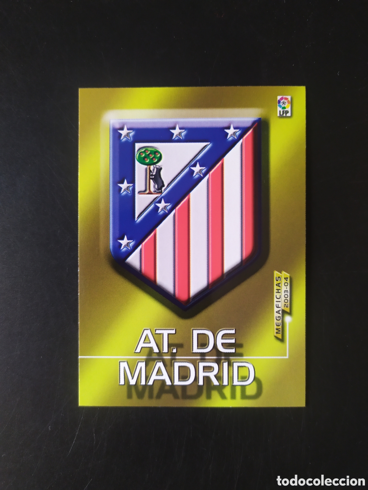 Cromos de f&uacute;tbol: Megafichas 2003 2004 03 04 panini escudo n&deg; 37 Atl&eacute;tico Madrid megacracks